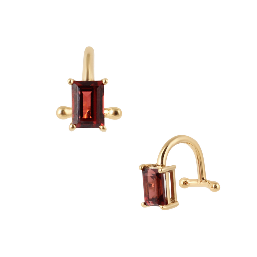 DECO Lip Ring - Garnet - Arcanum LA