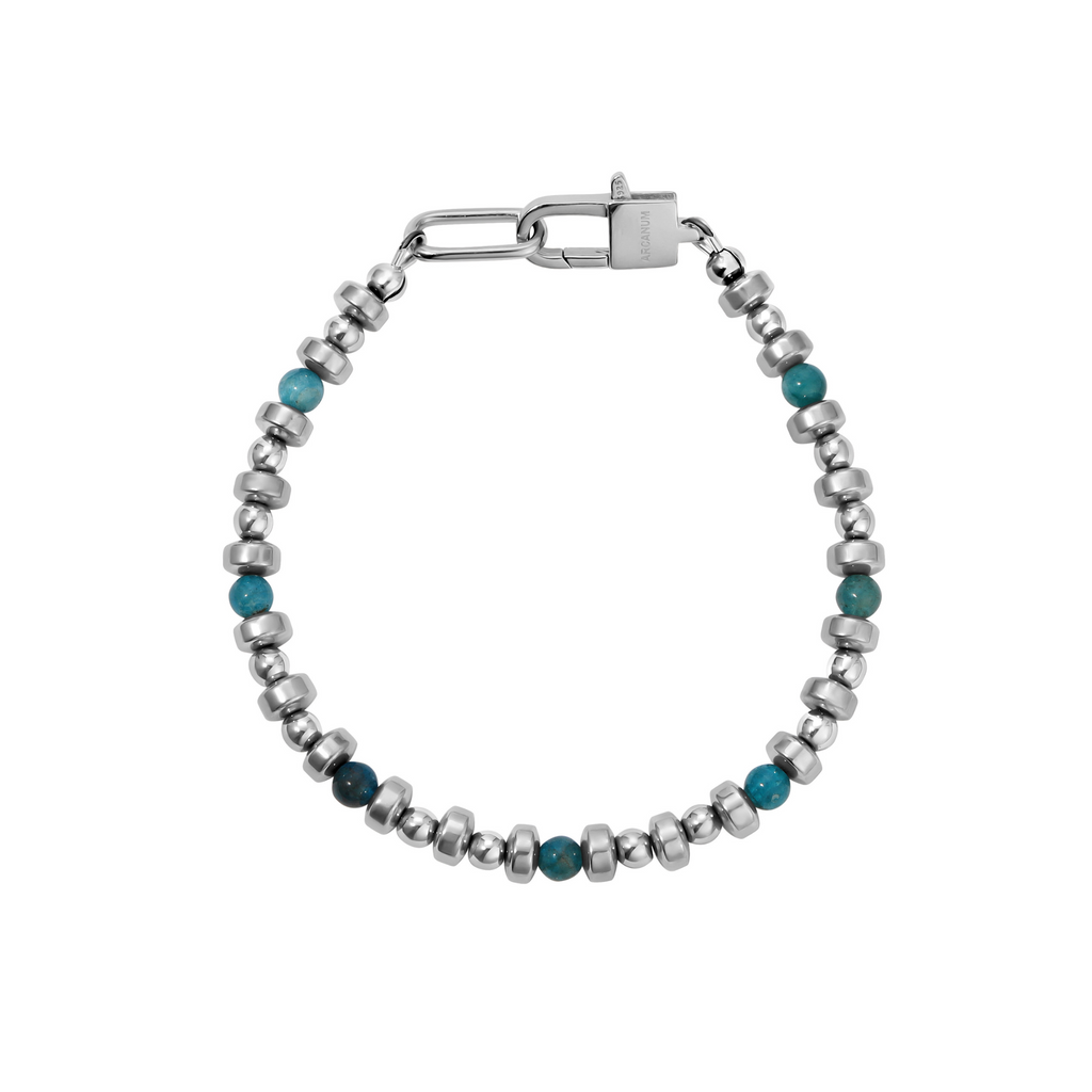 Giger Bracelet - Blue Apatite & Hematite - Arcanum LA