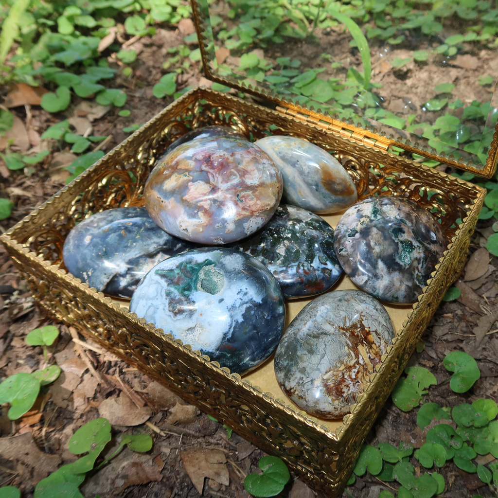 Ocean Jasper Palm Stone - Arcanum LA