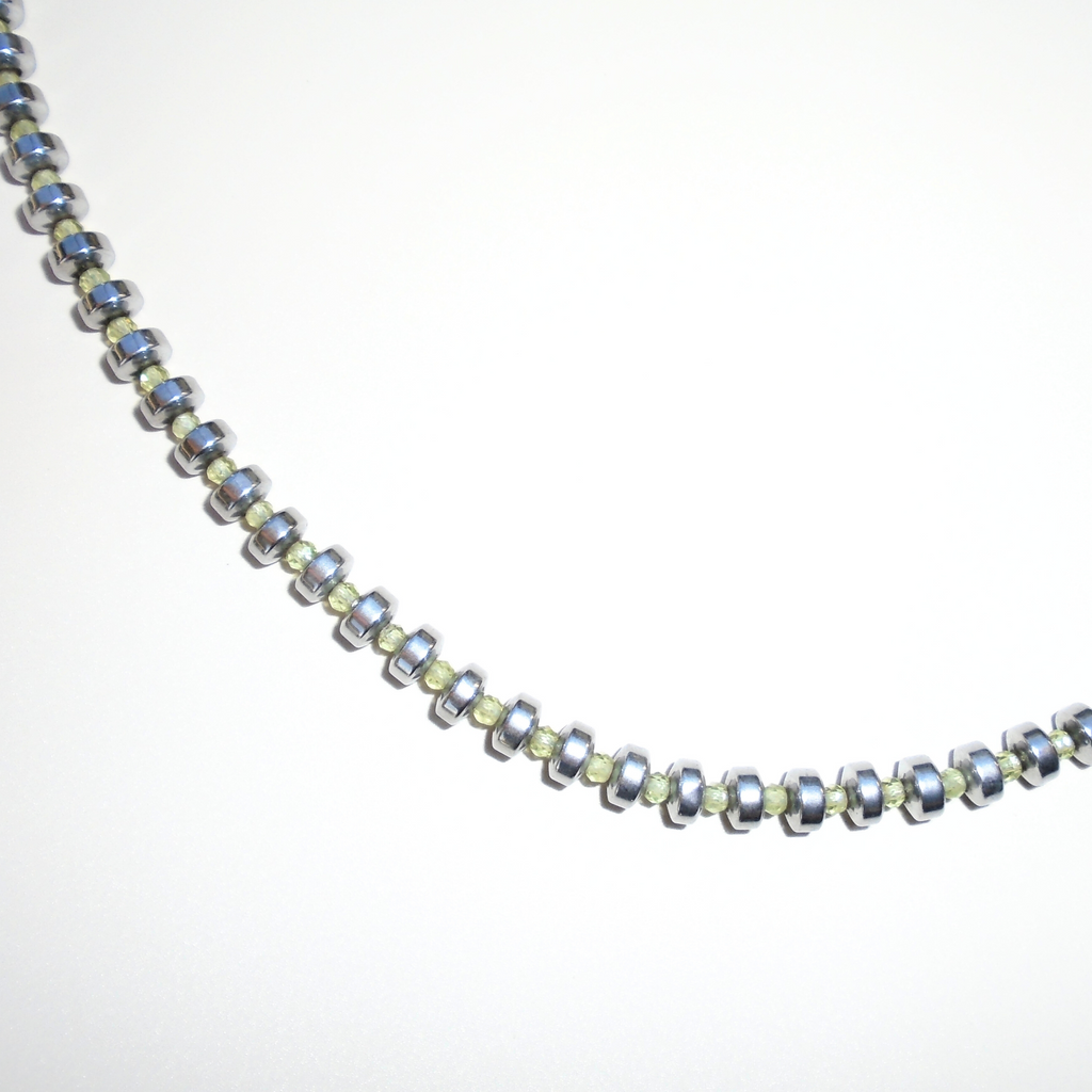 Fishscale Clasp - Peridot & Hematite - Arcanum LA