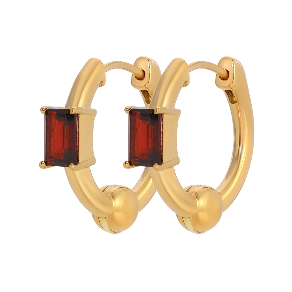 DECO Hoops - Garnet - Arcanum LA