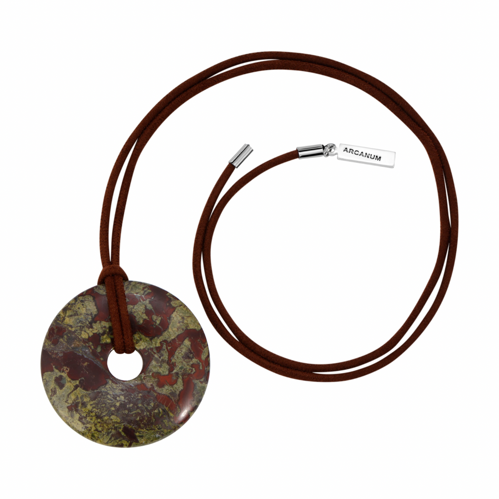 Donut Wrap Necklace - Dragons Blood Jasper - Arcanum LA