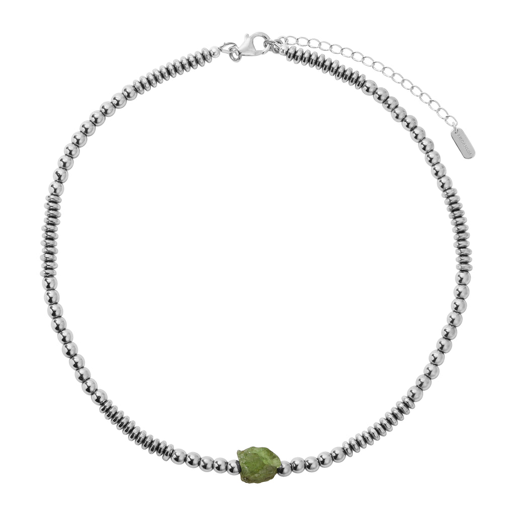 Shining Armor Choker - Peridot & Hematite - Arcanum LA