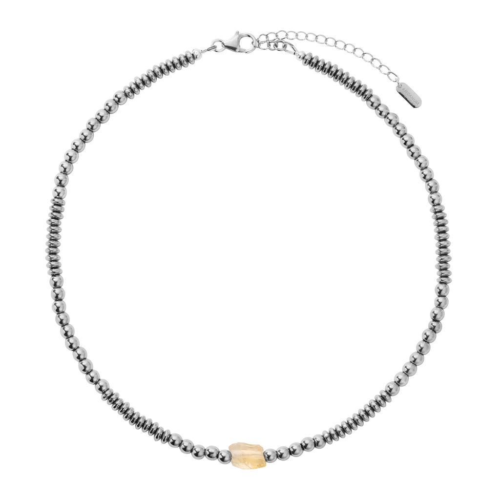 Shining Armor Choker - Citrine & Hematite - Arcanum LA
