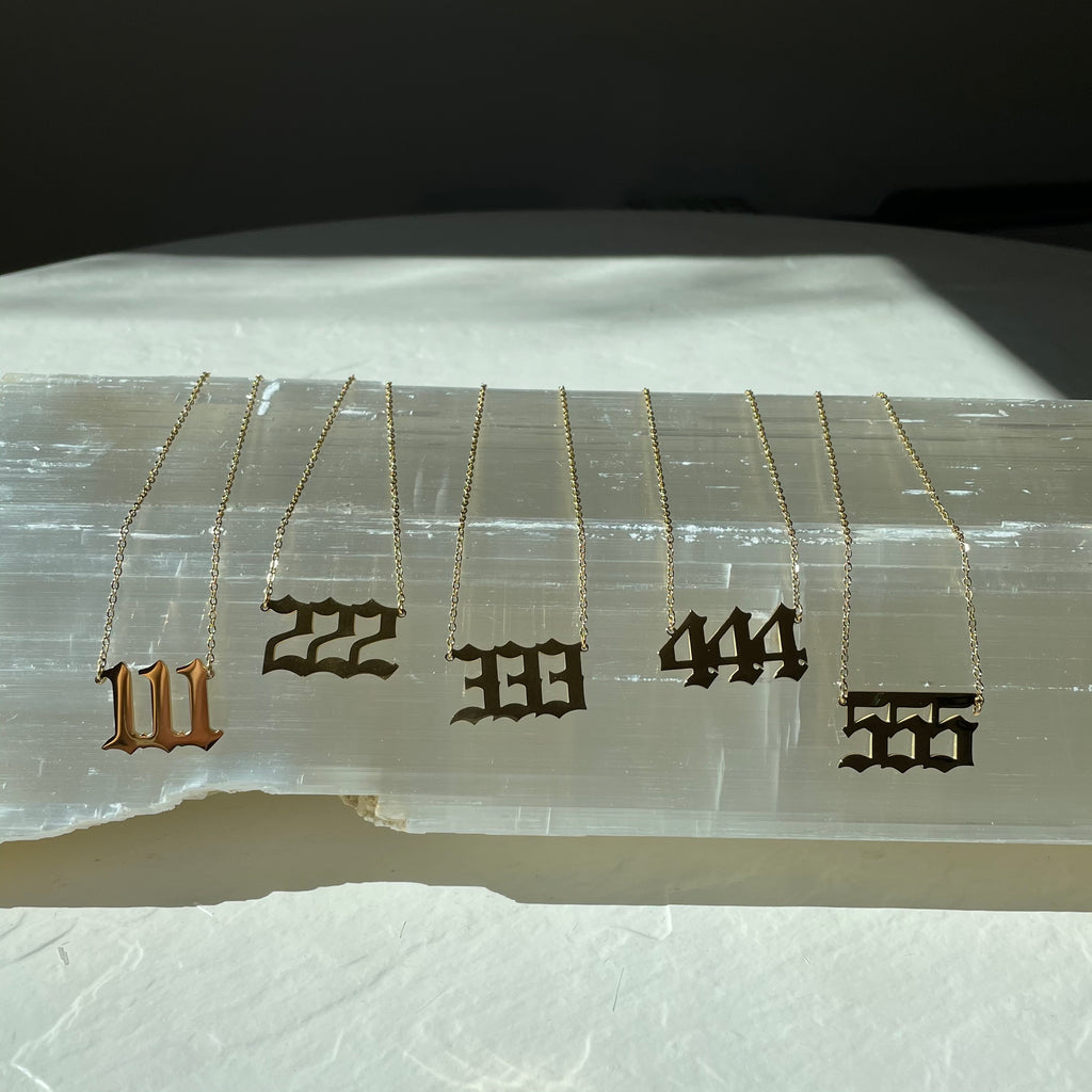 Nameplate Necklace - Angel Number - Arcanum LA